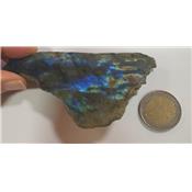 Labradorite une face polie