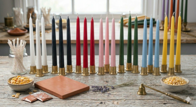 Bougie teint�e dans la masse