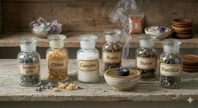 Encens en grains et r�sines � br�ler