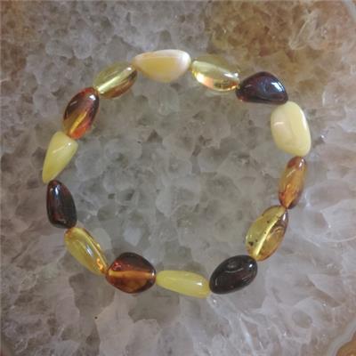 Bracelet ambre multicolore