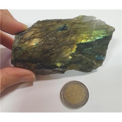 Labradorite une face polie