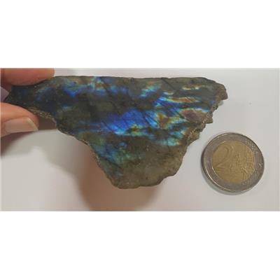 Labradorite une face polie