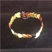 Bracelet ambre multicolore Lune