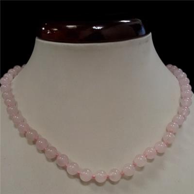 Collier boule Quartz Rose GM